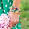 Strand Kkbead Boho Summer Färgglada Heishi -skivpärlor Armband Högkvalitativa guldavståndsarmband för kvinnliga smycken Y2K -tillbehör