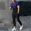 Tute da uomo Tshirt da uomo Set Tuta stampata in 3D 2 pezzi Completi di abbigliamento sportivo Manica corta Streetwear Moda Tshirt Pantaloni lunghi Set 230424