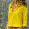 wangcai01 dames t-shirt chiffon blouse oversized long seve dames blouses tops down collar solide kantoor shirt casual top blusas plus size 8xl 7xl