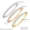 Fashion Eternity Band Ring Sterling Sier CZ Zircon Engagement Wedding Gold Plated Rings Jewelry For Women