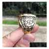 Com pedras laterais Duke Blue 2001 Devils National Team Championship Ring com caixa de madeira Men Fan Souvenir Gift Atacado Drop Drop Deliv Dha1Y