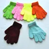 Party Favor Children Winter Gloves Solid Candy Color Boy Girl Barnhandskar Varma stickade Finger Mitten Student utomhushandskar 150st LT668