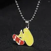 Colares de pingente Alien Skate Charm Colar Hip Hop Vento Simples Acessórios de Arte Jóias