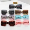 Fashion Rimless Sunglasses Transparent Material Frame Goggles Ladies Beach Shopping Sun Glass Men Driving Sun Glass 7 Colors Optional