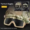 Utomhus Eyewear Tactical Airsoft Paintball Goggles Windproect Anti Fog CS Wargame Vandringsskyddsglasögon Passar för taktisk hjälm 231124