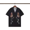 Модельерская рубашка для боулинга Мужские повседневные рубашки на пуговицах Гавайские рубашки с цветочным принтом Мужские рубашки с коротким рукавом Гавайская рубашка M-3XL o1