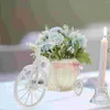 Decorative Flowers Bicycle Artificial Flower Decor Simulated Ornament Faux With Bike Basket