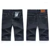 Heren Shorts Plus Size 40 42 44 46 Zomer Dunne Mannen Business Denim Fashion Casual Stretch Slanke Blauwe Jeans korte