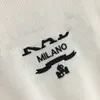 Kvinnor tshirt designer kläder kvinnor sommar kort ärm mode brev logotyp rund hals stickade avslappnade toppar nov24 fw