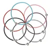 Bangle Silver Color Leather Rope Single Layer Bracelet Charm Cord For Diy Jewelry Couple Magnetic Clasps Braided Supplies