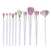 10pcs/set Makeup Brushes Colorful New Spiral Thread Eyebrow Eyeliner Lip Brushes Professional Nose Base Fan Make Up Brushes