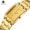 Wristwatches WWOOR Free Delivery Men's Fashion Casual Steel Strap Watch Waterproof Quartz Calendar Business