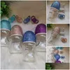 زجاجات الطفل# Dollbling Handmade Crystal Baby Bottle Glam Pacifier Milk Feeding 1st Birthday Party Show Born Born Daugther Gifts DHWFP