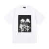 Paars mannen T-shirts Hip Hop Streetwear Katoen Merk Brief Bloemenprint Oversized T-shrit voor Mannen Vrouwen tops Tees 163