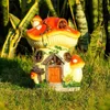 Christmas Decorations Home Outdoor Decoration Fairy Garden Mushroom House Solar Balcony Garden Lawn Light Waterproof Household Resin Ornament Gift 231124