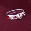 Cluster Rings Anime Uchih-Itachi Sharingan Cosplay 925 Sterling Silver Adjustable Finger Ring For Men Jewelry Women COS Props Birthday Gifts