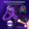 Cockrings 10 modes of vibrator rooster penis ring for male delayed implantable toys 230425