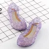 First Walkers Kids Crystal Jelly Sandals Princess Cosplay Party Feest Girls Dance Shoes Summer Shoes 230424