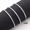 Pendanthalsband Luxuryjewelry Partihandel Högkvalitativ 304L Rostfritt stål CZ -inställning 3mm Tenniskedjans halsband för kvinnor Födelsedagspresent