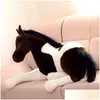 Poupées en peluche grande taille Simation Animal 70x40 cm cheval en peluche poupée sujette pour cadeau d'anniversaire 220409 livraison directe jouets cadeaux en peluche Anim Dhw74