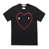 Japanische Gezeitenmarke Classic Love 2023 Frühling/Sommer kleines rotes Herz Kurzarm T-Shirt Love Rundkragen Tanne