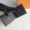 Designers wallet luxurys Mens Women Portafogli borse in pelle Highs Quality Classic Purse Dark Infinity Black Calfskin Letter Portafogli in rilievo