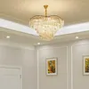 Lampadari Lampade a sospensione Modern Led Crystal Living Room Decoration Luxury Gold Round Camera da letto Apparecchi per interni Lampara
