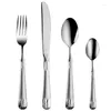 Ensembles de couverts personnalisés nom gravé 4 pièces vaisselle en acier inoxydable plat épis de blé poignée dîner couteau fourchette ensemble de couverts