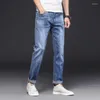 Heren jeans heren baggy rechte casual broek zakelijk stretch losse fit broek mannelijke kleding plus maat 40 grote lange mannen