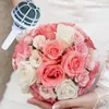 Decorative Flowers 6Pcs Foam Floral Handle Bouquet Holder Wedding Artificial Arrangement Decoration DIY Supplies Brida J3F4