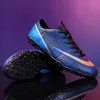 Scarpe antinfortunistiche 2023 Scarpe da calcio TF Blu Futsal Ultraleggere Calcio Sport Sneakers Allenamento Partita all'aperto Resistente all'usura Comodo tappeto erboso 231124