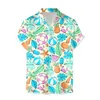 Magliette da uomo a maniche corte a maniche corta camicia da bowling maschi primavera estate collo di moda 3d set di moda stampata 3d