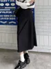 Saias Houzhou Irregular Long Women Vintage Y2K HAIS CAIZ A-LINE A PACKWORK PLEAT SCOLO CASUAL 90S STREETHEAW Summer 230424