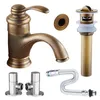 Rubinetti per lavabo da bagno Rubinetto antico e rame massiccio in bronzo freddo sotto il lavabo