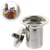 Din sets sets 2 pc's losse bladthee pot Zifter roestvrijstalen diffuser koffie zeefzeef mesh -zeefiestie -infuser