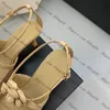 Damen-Slingback-Kleiderschuhe, Designer-Lammfell-Stiletto-Sandalen mit Katzenabsatz, 7 cm, mit Kamelienblüten-Slides, verstellbare Knöchelschnalle, Freizeitschuh, Freizeitschuh für den Außenbereich