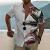 Freizeithemden für Herren Kokospalme für 3D-Druck Hawaiian Beach 5xl Kurzarm Mode Tops T-Shirt Bluse Camisa 230425