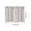 Curtain Rod Pocket Room Draperies Short Window Curtains Kitchen Tiers For Bedroom Living Accessory Red