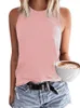 Débardeurs pour femmes Camis été sans manches gilet simple couleur unie design classique décontracté et ample femme 230425