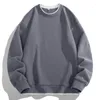 Felpe con cappuccio da uomo 2023 uomo O-Collo di base maschile casual allentato Harajuku con cappuccio felpe a maniche lunghe tinta unita streetwear pullover