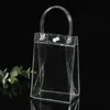 Gift Wrap 1020pcslot Transparent Soft PVC Gift Tote Packaging Bags with Hand Loop Clear Plastic Handbag Cosmetic Bag 231124