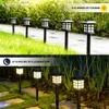 Lawn Lamps LED Solar Pathway Lights Lawn Lamp Outdoor Solar Lamp Decoration for Garden/Yard/Landscape/Patio/Driveway/Walkway Lighting Q231125