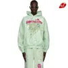 Mens Hoodies Spider 555 Hoodie Tracksuit SP5der Mint Green Belinni Sportwear Ports Hooded Casual Suits Zn91