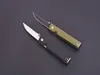 New A1916 Pocket Folding Knife 440C Satin/Stone Wash Blade G10 Handle Outdoor Camping Hiking Fishing EDC Folder Knives with Nylon Bag