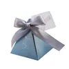 Cadeau cadeau 20/50 / 100pcs boîte de bonbons triangle bleu pour la fête de mariage cadeaux cadeaux papier bébé douche décoration cadeau emballage livraison directe hom dhui6