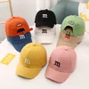 Children's Kid Baseball Cap for Girls Boy Hats Sunscreen Baby Hat Hip Hop M Letter Embroidered Kids Caps 1-6-8-12-15 Years P230424