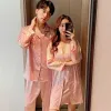 Autumn Men Par Pyjamas Set V Neck Plus Size Home Service Suit Casual Man Par Sleepwear Nightwear Spring Ice Silk Night 210918