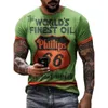 T-shirts pour hommes Mode Rétro Impression 3D T-shirt pour hommes Été US Route 66 Lettre Unisexe O-Cou Casual Street Lâche T-shirt surdimensionné 230425