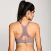 Yoga-outfit SYROKAN Sportbeha Dames Polyamide Volledige ondersteuning High Impact Racerback Licht gevoerde beugel Undrwear Bras Schokbestendig 230425