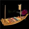 Sushi Tools Luxus Sashimi Boot Trockeneis Platte Geschirr Japanische Küche Holz Bambus Werkzeug 230922 Drop Lieferung Home Garden Kitch Dhpcb